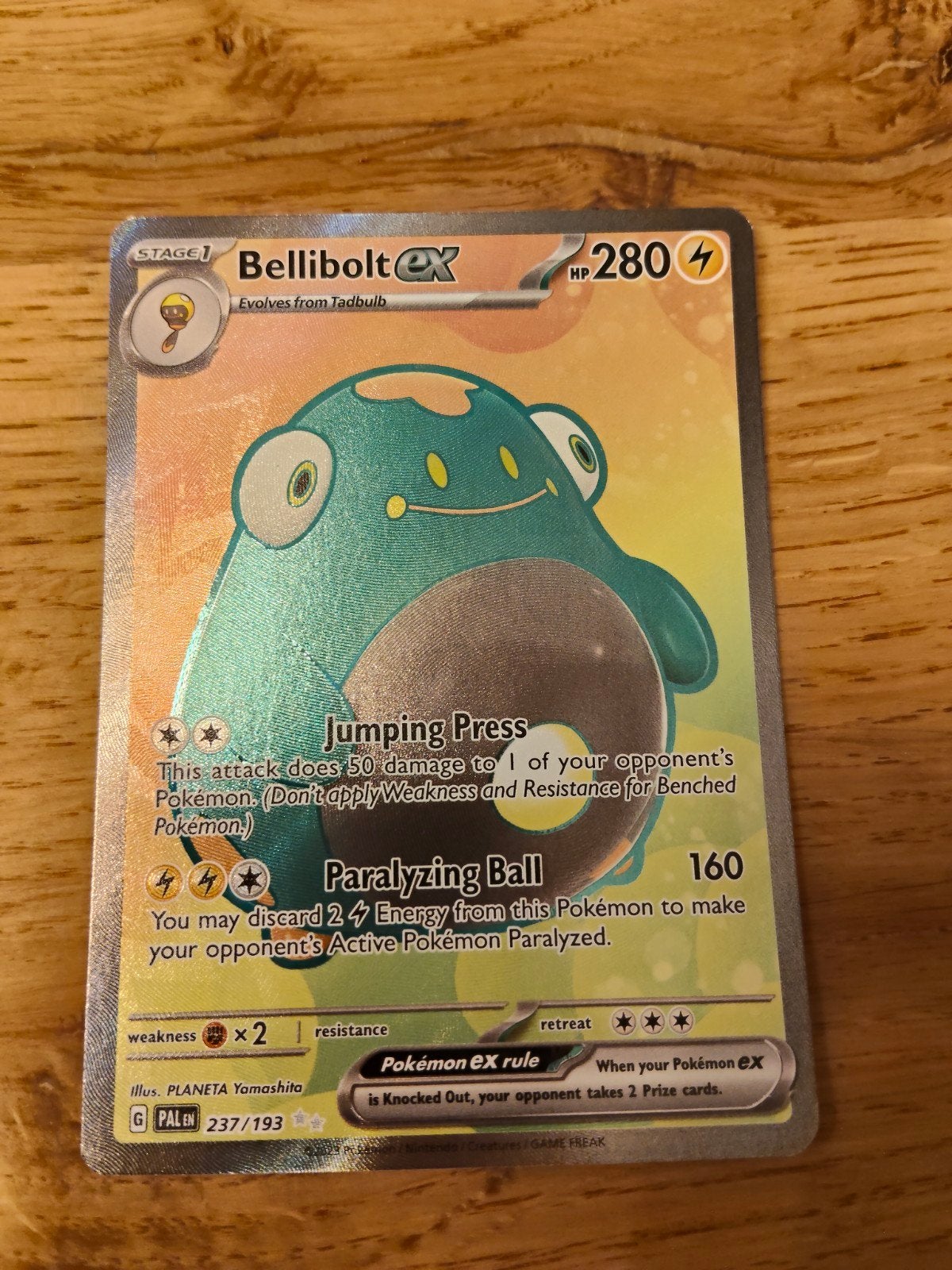 Bellibolt ex full art, Ophalen of Verzenden, Zo goed als nieuw