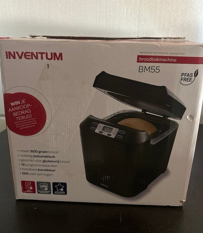 Inventum Broodbakmachine BM55 - Nieuw in doos, Witgoed en Apparatuur, Met timer, Meer dan 10 programma's, ., Nieuw