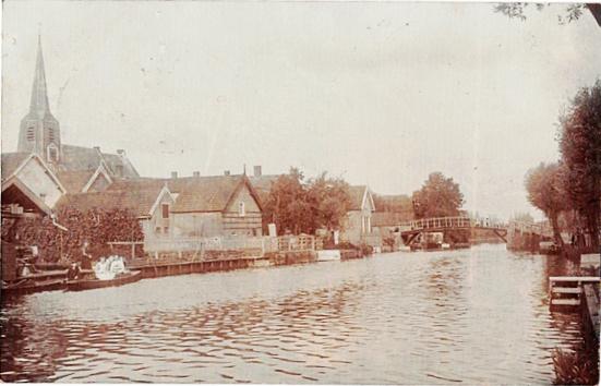 Kaart Bleskensgraaf zicht op dorp en Graafstroom, Verzenden, Voor 1920, Gelopen, Zuid-Holland