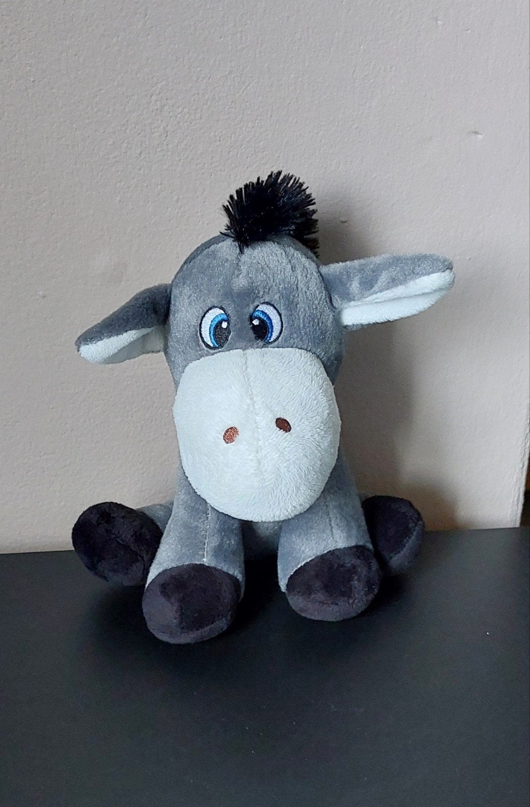 Leuke grijze ezel knuffel met blauwe ogen, Kinderen en Baby's, Ophalen, Overige merken, Overige karakters, Overige typen