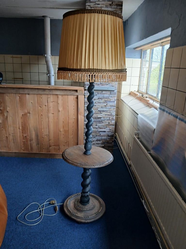 Vintage lampenstandaard, Huis en Inrichting, Lampen | Lampenkappen, Ophalen, Gebruikt, Rond, 50 cm of meer