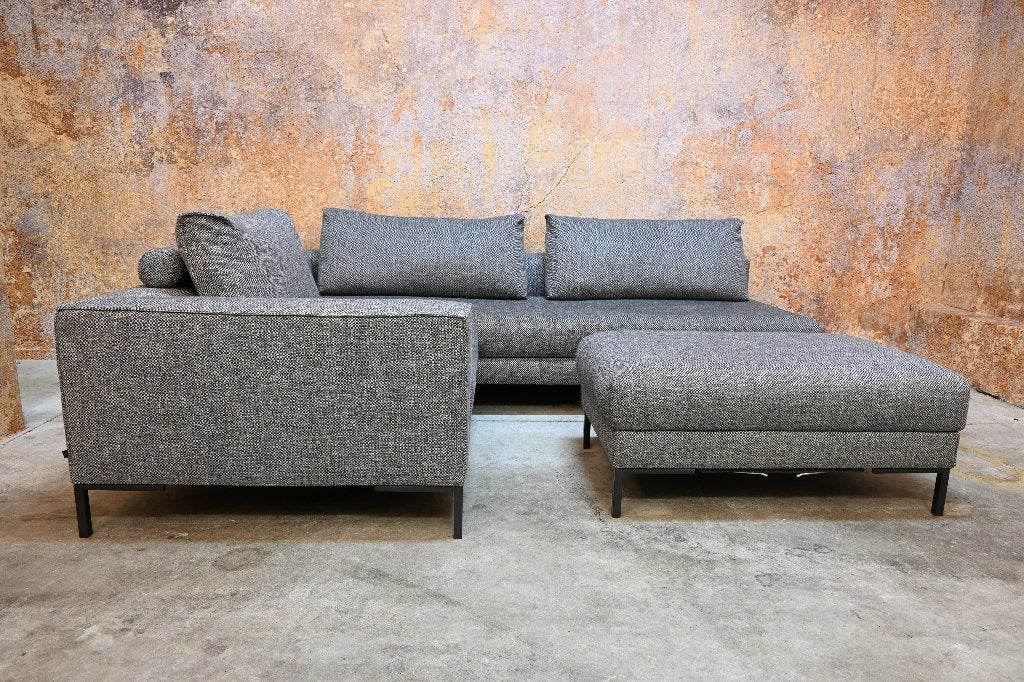 ZGAN Design on Stock Aikon grijze stoffen hoek elementenbank, 250 tot 300 cm, Design on Stock, Hoekbank, Design on Stock