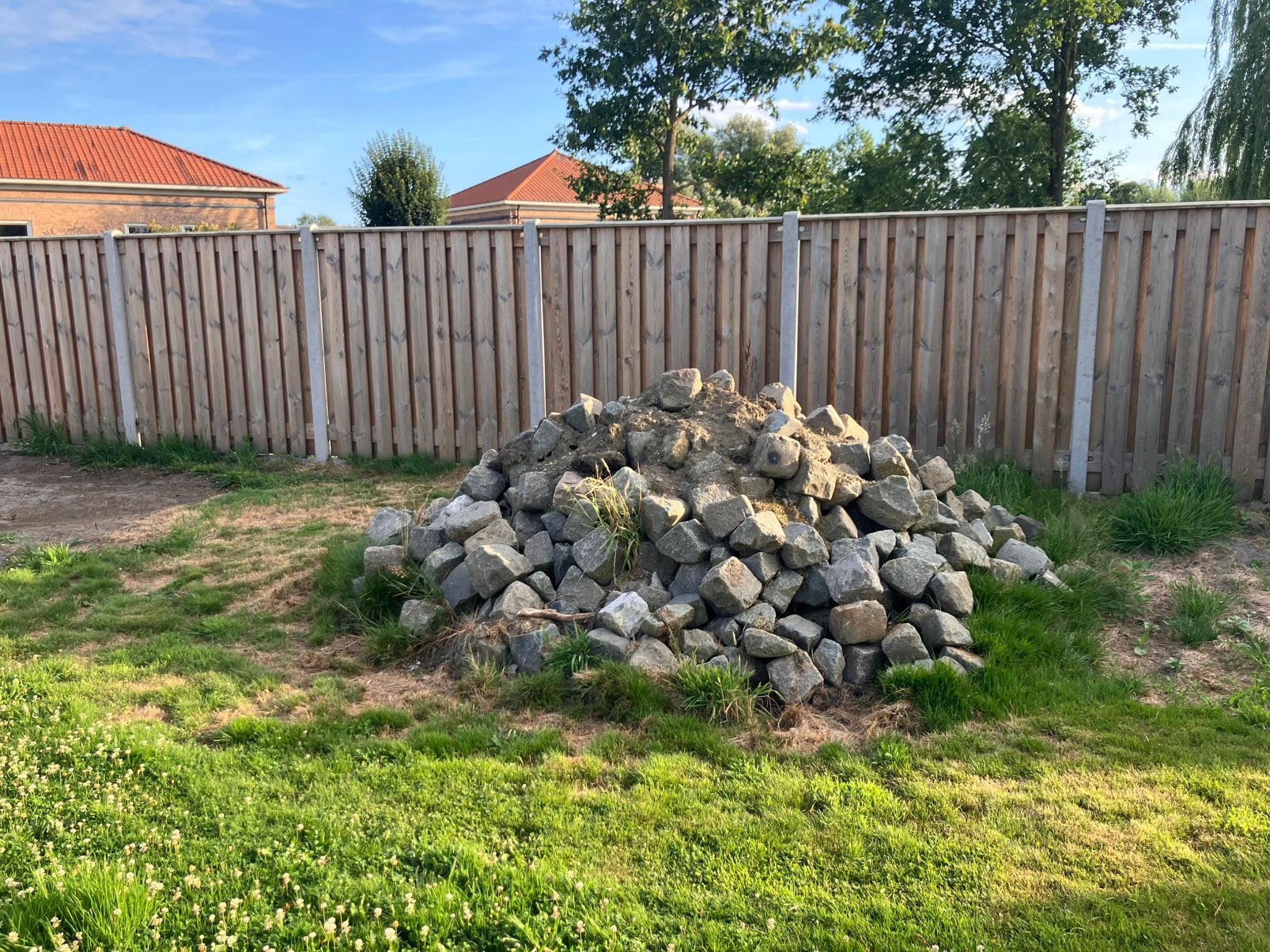Belgische Kasseien voor Tuin of Oprit - 12 m2 (tot 15 m2), Ophalen, Gebruikt, Graniet, Kei