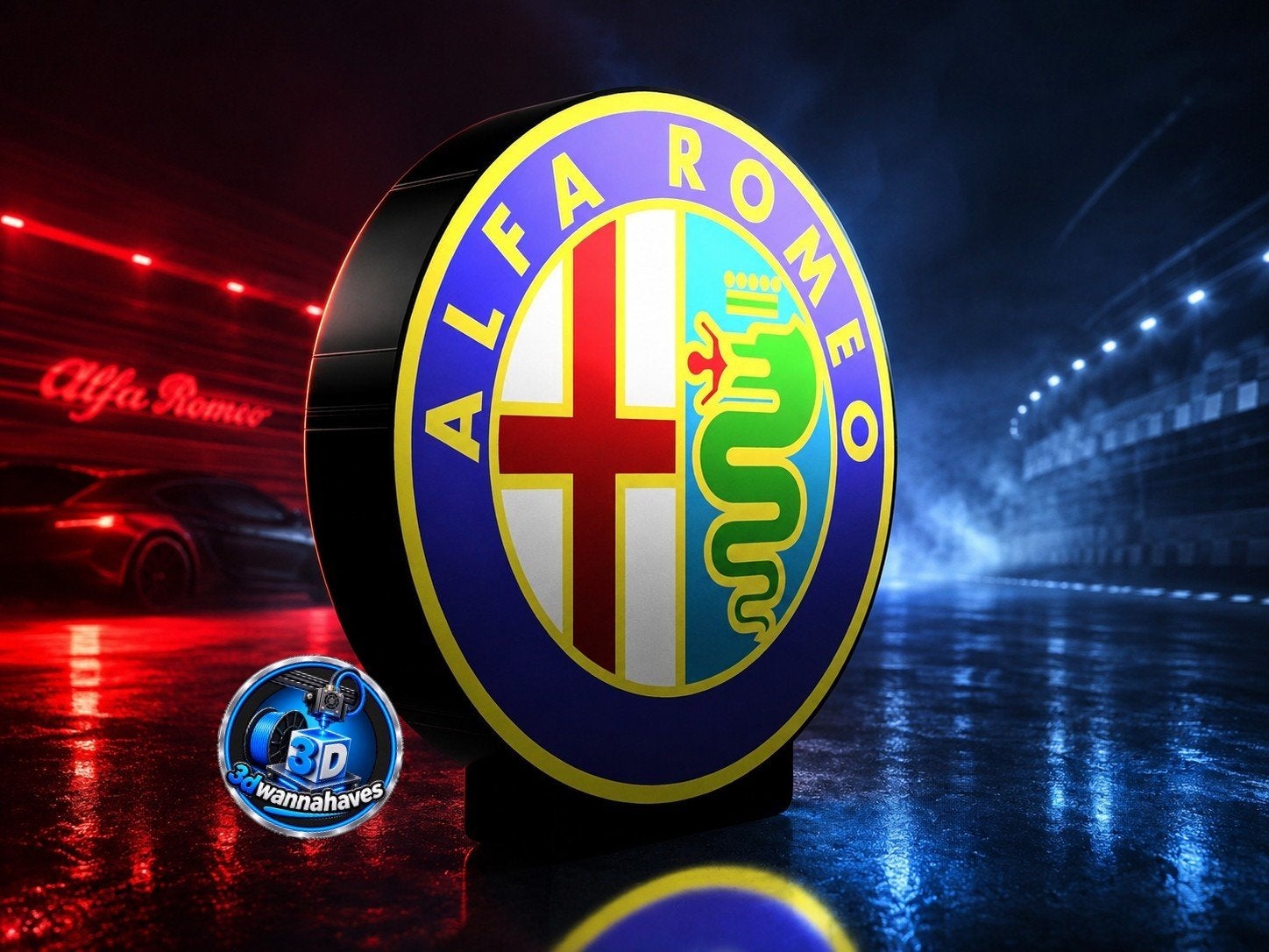 Alfa Romeo LED Lichtbak - Perfect voor Mancave/Garage, Ophalen of Verzenden, Nieuw
