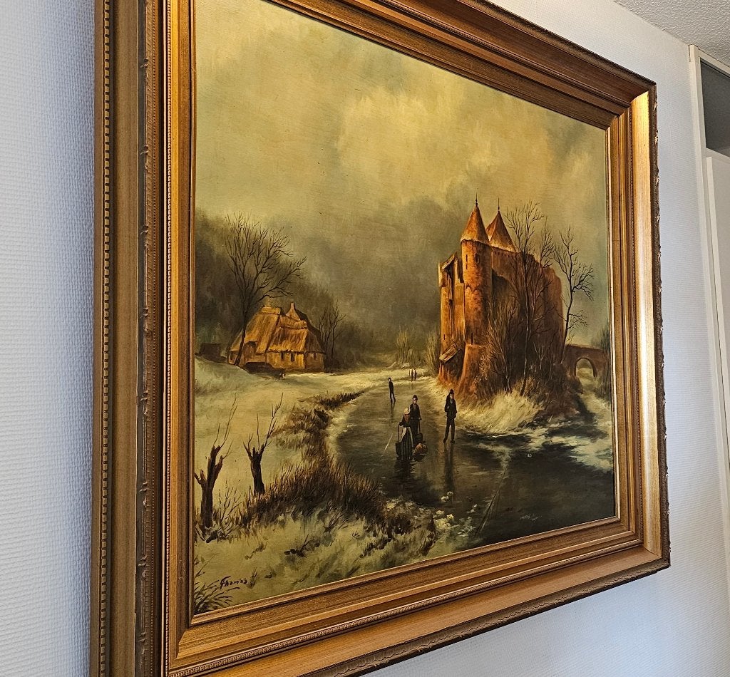 Schilderij, Ophalen, Doek, Olieverf, Klassiek