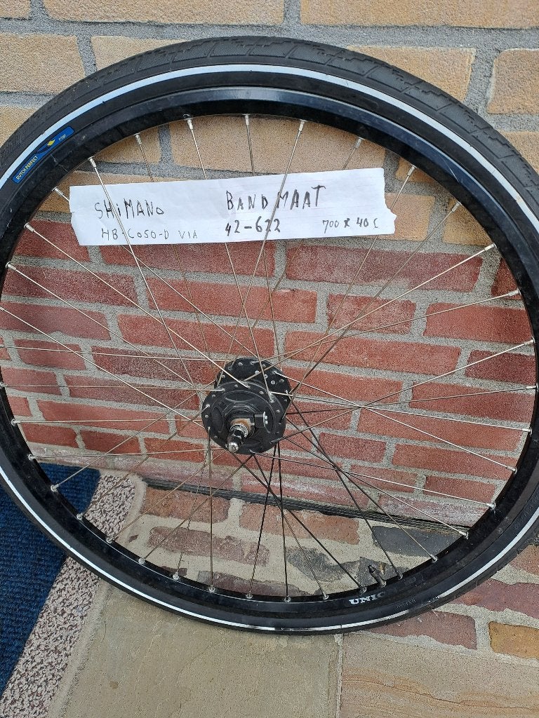 te koop een shimano fiets wil   28 inch  met band 42-622, Fietsen en Brommers, Fietsonderdelen, Wiel, Elektrische fiets, Ophalen of Verzenden