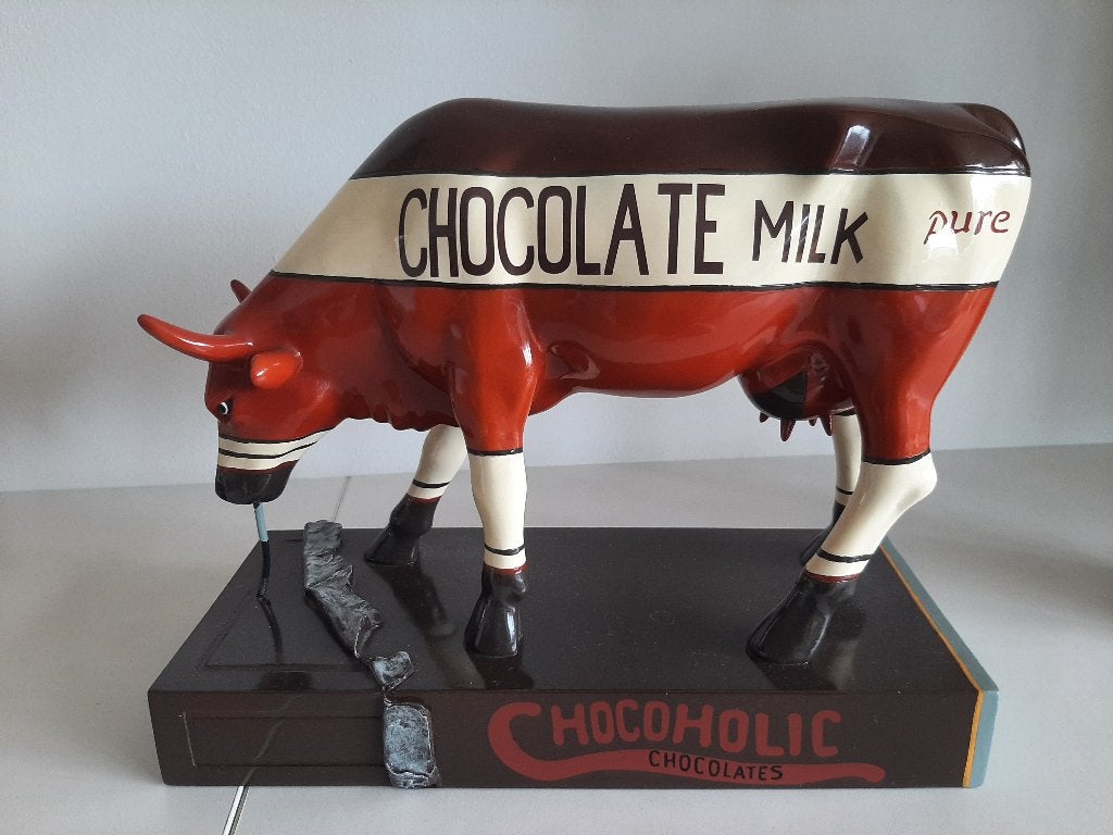 Koe / Cow Parade "Chocolate Milk Chocoholic" XL, Ophalen of Verzenden, Zo goed als nieuw, Gebruiksvoorwerp