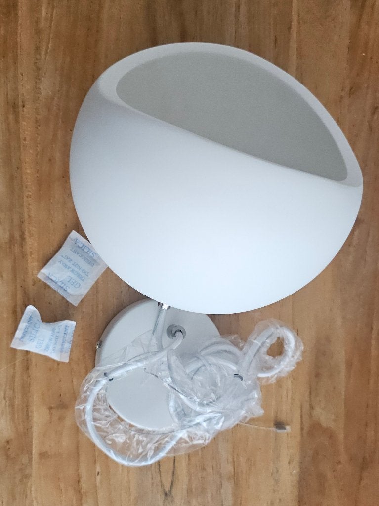 hanglampen 4 x wit steen, Nieuw, Hanglamp wit20, Steen/keramiek, E27 (groot)