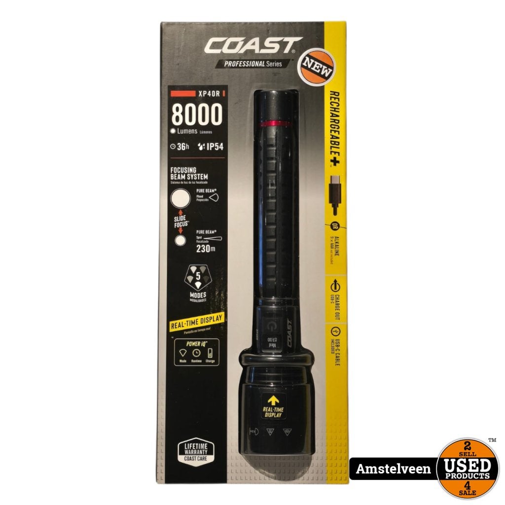 Coast XP40R zaklamp opl. dim. 8000Lm Slide Pure | Nieuw, Flex Ltd., Gebruikt, https://flex.com/contact-us, Nobelstraat 10, 5807 GA Oostrum LB, Limburg, Nederland