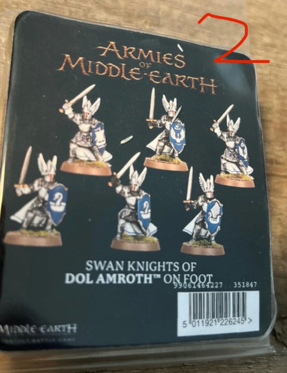 Warhammer MESBG lotr swan knights of dol amroth, Ophalen of Verzenden, Zo goed als nieuw, Warhammer