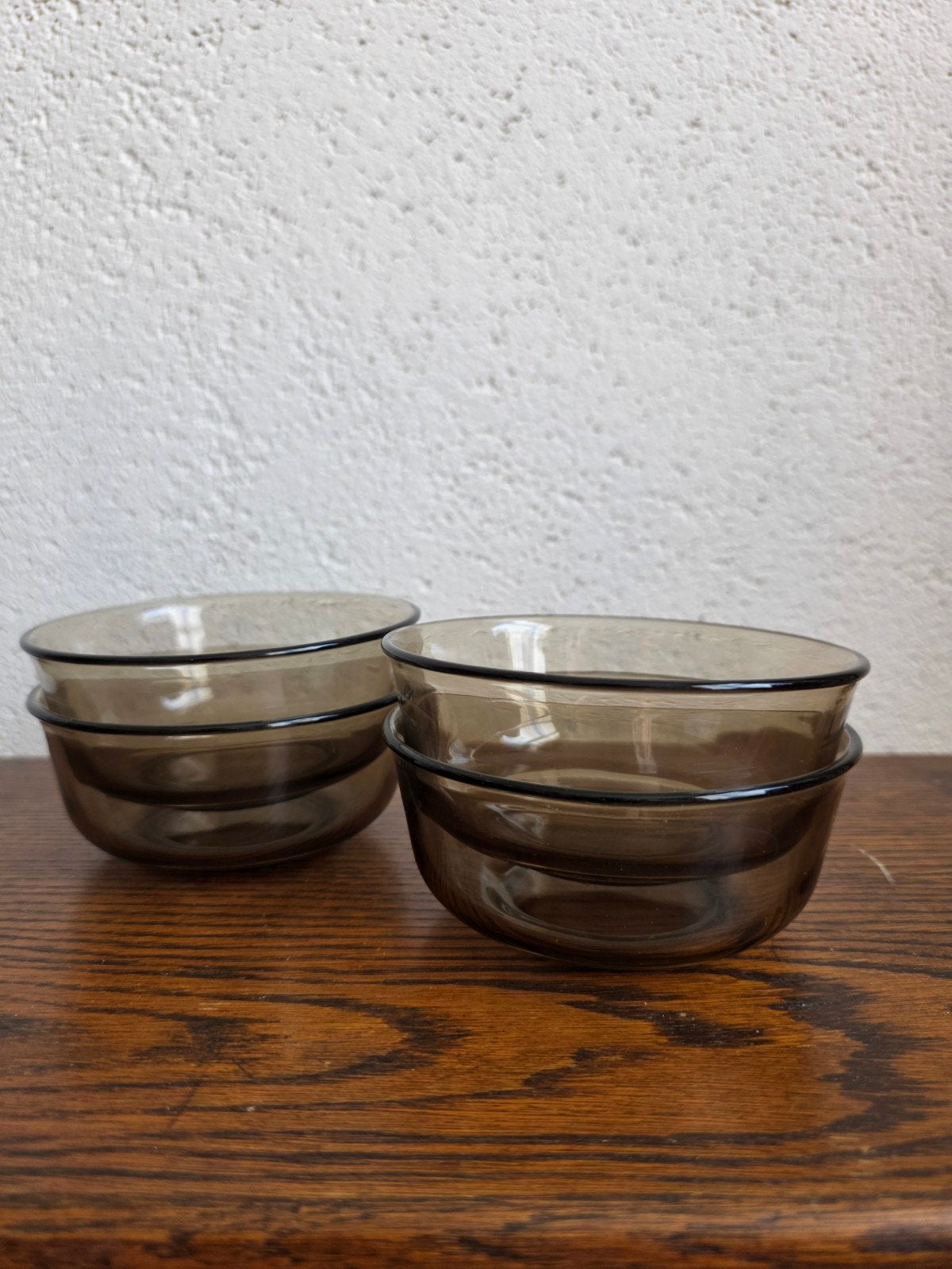 Set van 4 Vintage Rookglazen Schaaltjes, Ophalen of Verzenden