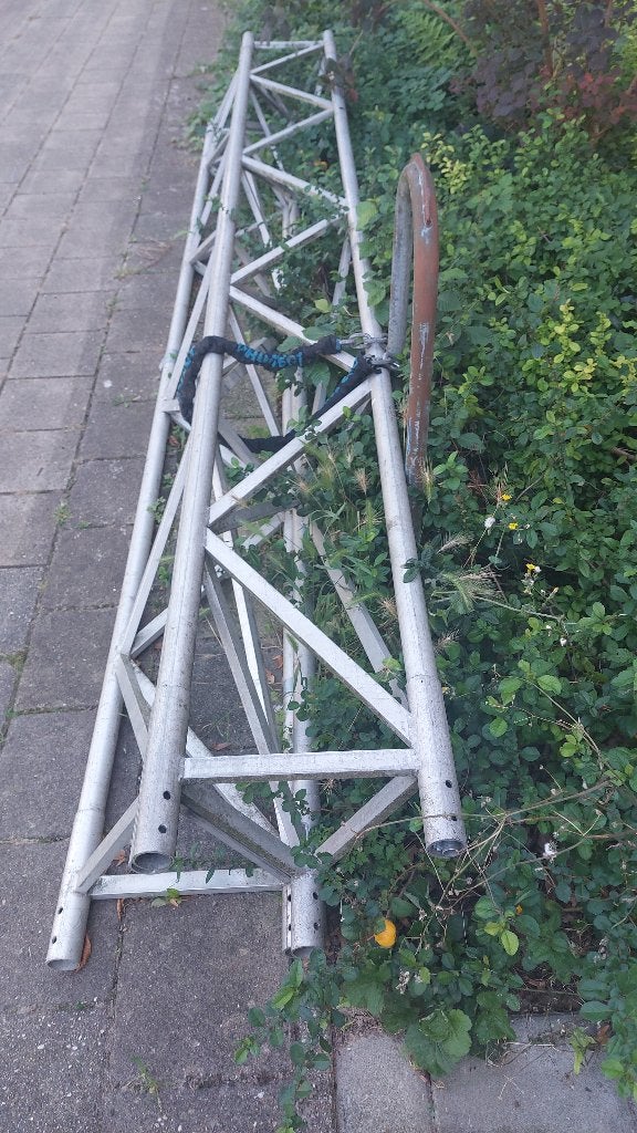 Vakwerk mast 8M  Aluminium 2 delen van 4M., Telecommunicatie, Ophalen, Gebruikt, Mast