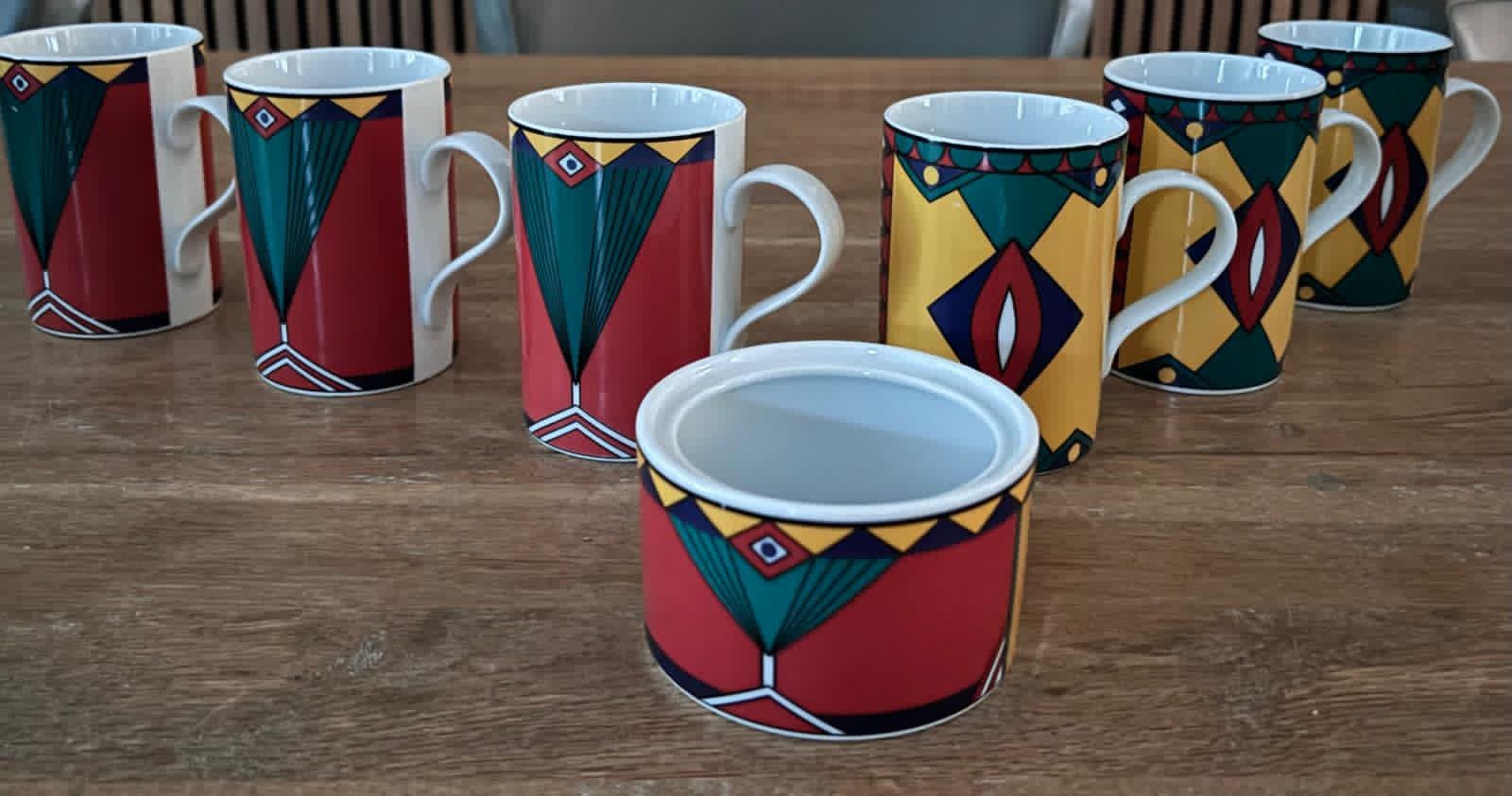 6 bekers/mokken kahla servies, Ophalen, Overige merken, Mok, Zo goed als nieuw