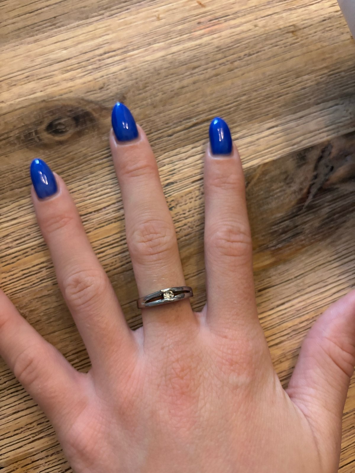 Zilveren ring met steen, maat 17, Ophalen of Verzenden, Zo goed als nieuw, 17 tot 18, Met edelsteen