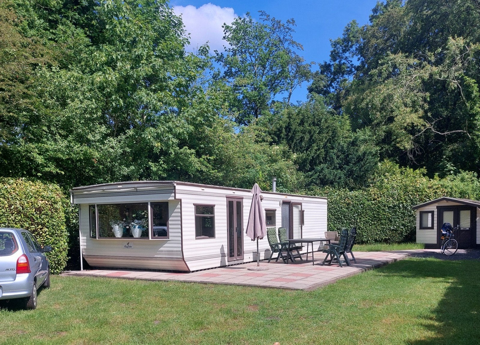 Stacaravan te huur op de veluwe. Op een mooie ruime locatie