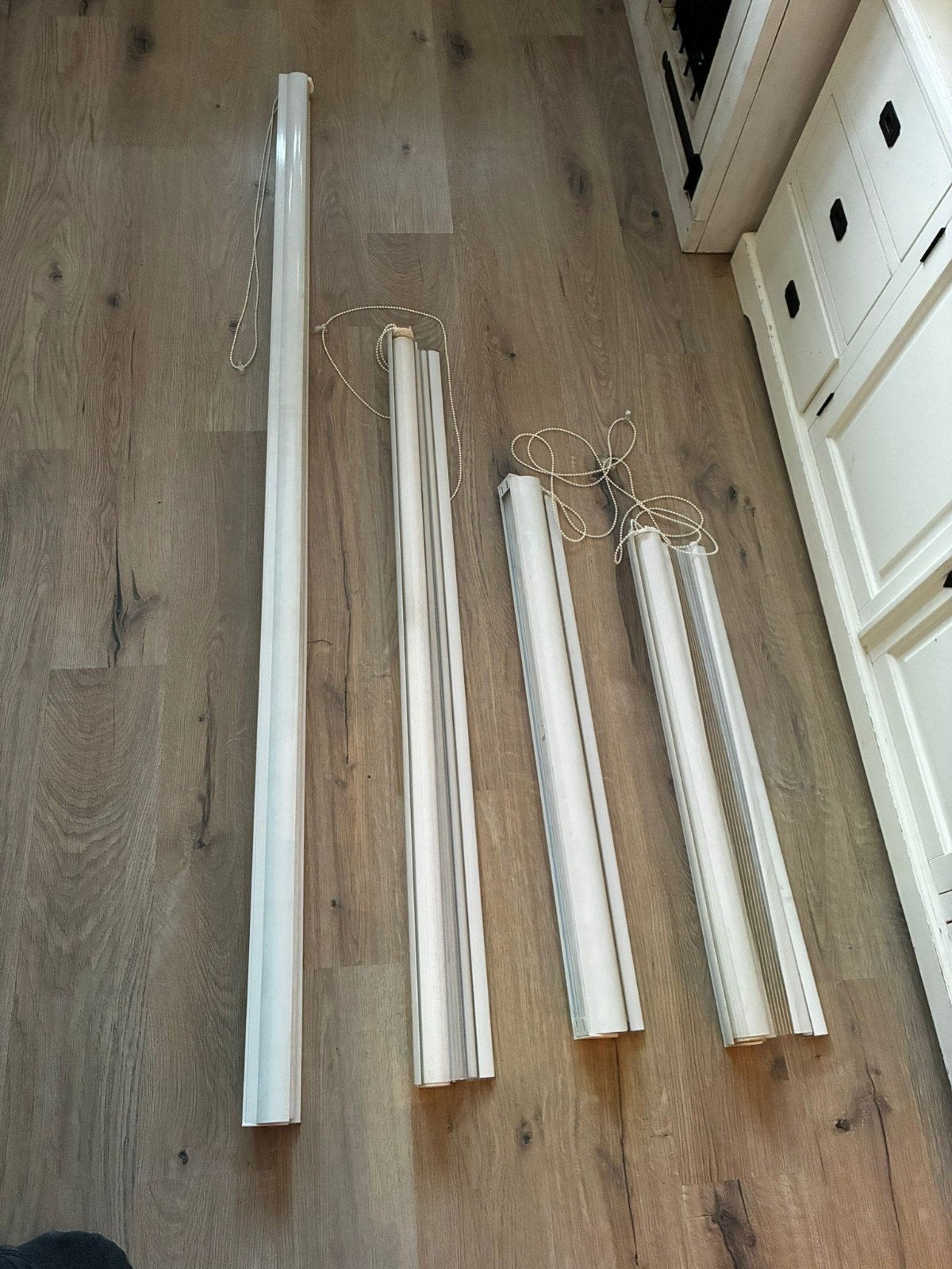 4 x Duo rolgordijnen dag/nacht, Huis en Inrichting, Stoffering | Gordijnen en Lamellen, Ophalen, 100 tot 150 cm, Wit, Zo goed als nieuw