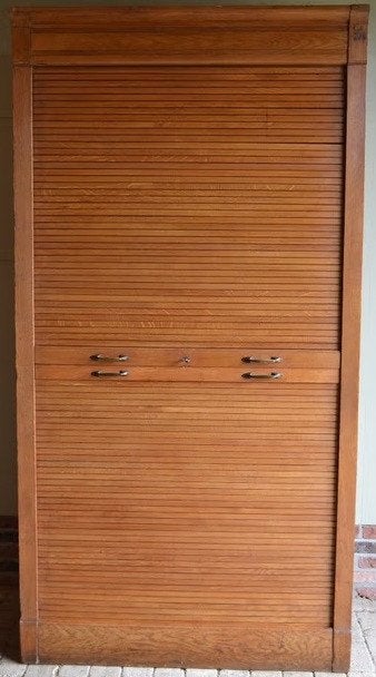 Vintage eiken rolluikkast