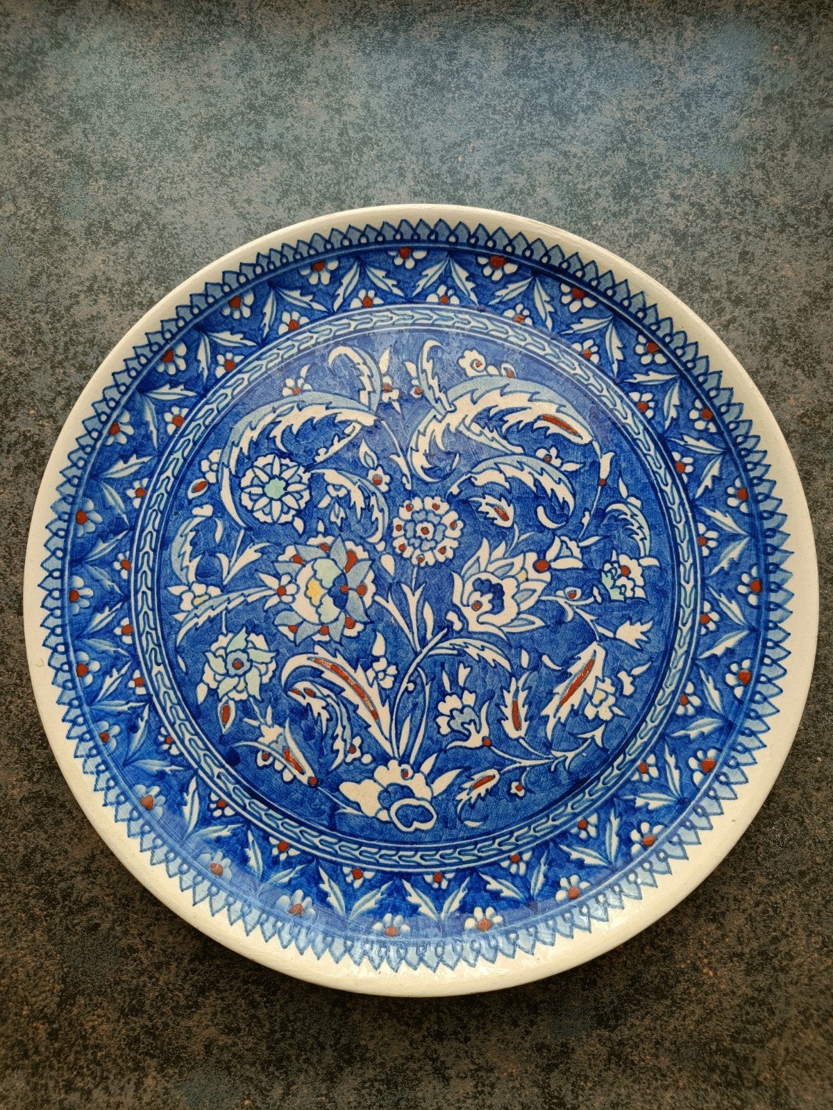 Handgeschilderd Turks keramisch bord - Ertuğrul Kütahya, Ophalen of Verzenden