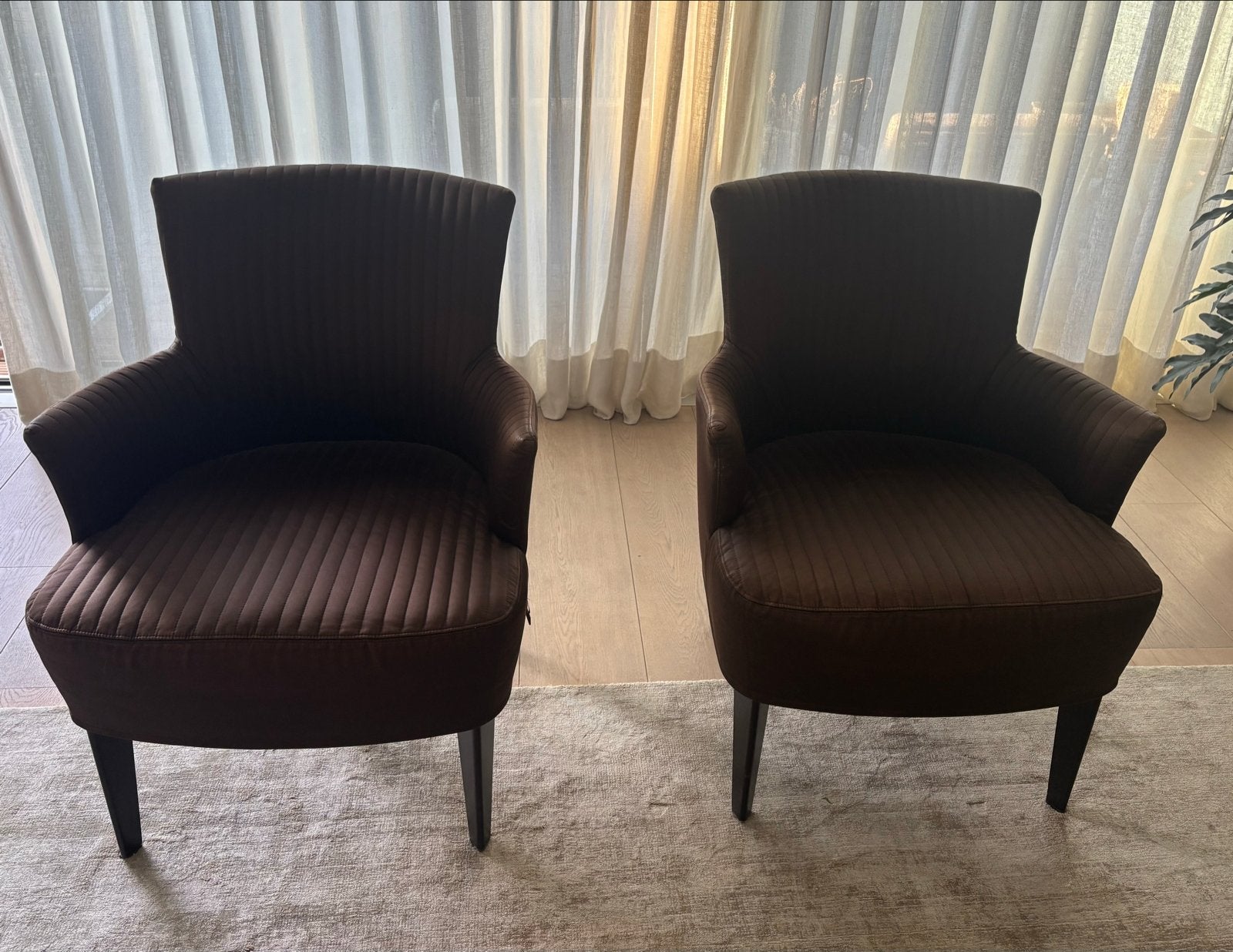 2x Giorgetti Fauteuil - Luxe Stof - Goede Staat, Ophalen, Gebruikt, Stof