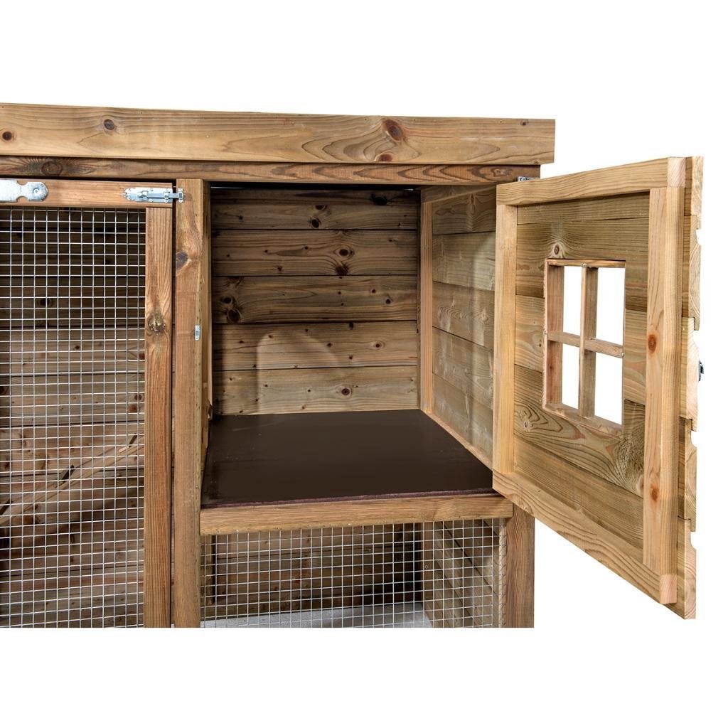 Groot Konijnenhok met ren Binky, Dieren en Toebehoren, Knaagdieren en Konijnen | Hokken en Kooien, 110 cm of meer, Nieuw, Ophalen of Verzenden