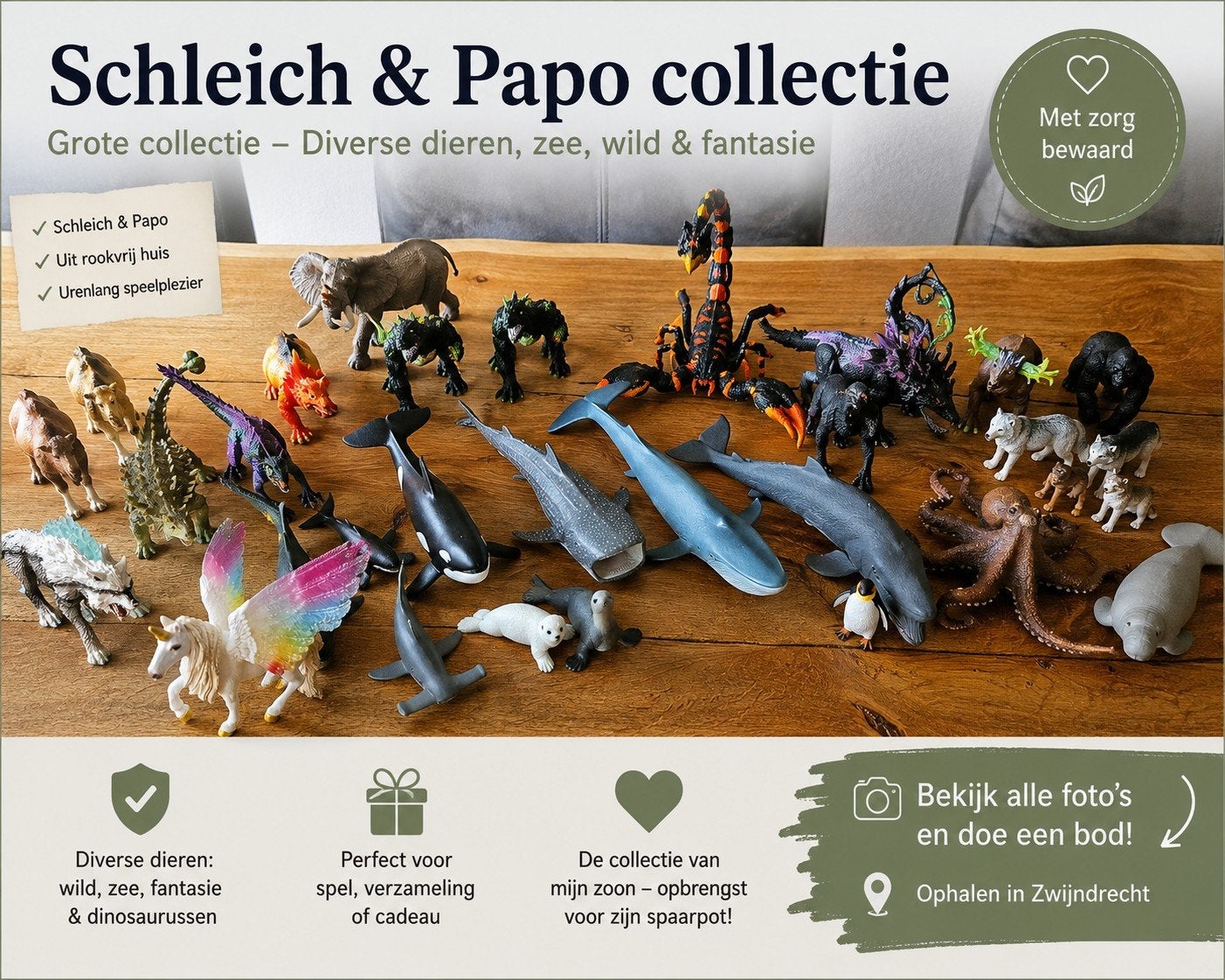 Schleich collectie (32 stuks), Ophalen, Zo goed als nieuw, 1:35 tot 1:50, Figuur of Figuren