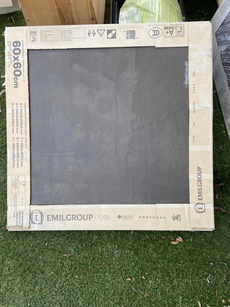 Tegel Piet Boon concrete tile rock 60x60 (grijs beton look), Ophalen, Zo goed als nieuw, Minder dan 5 m², Vloertegels