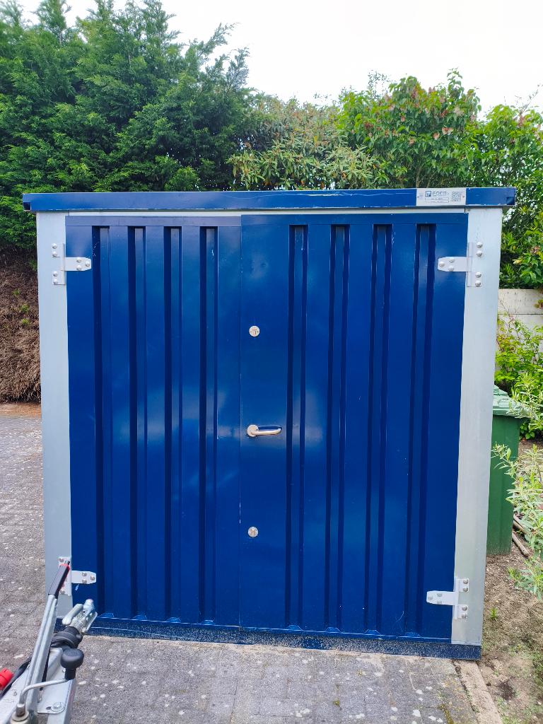 4x2m Demontabele opslagcontainer dubbele deur korte zijde, Ophalen, Zo goed als nieuw, Metaal, Containerberging