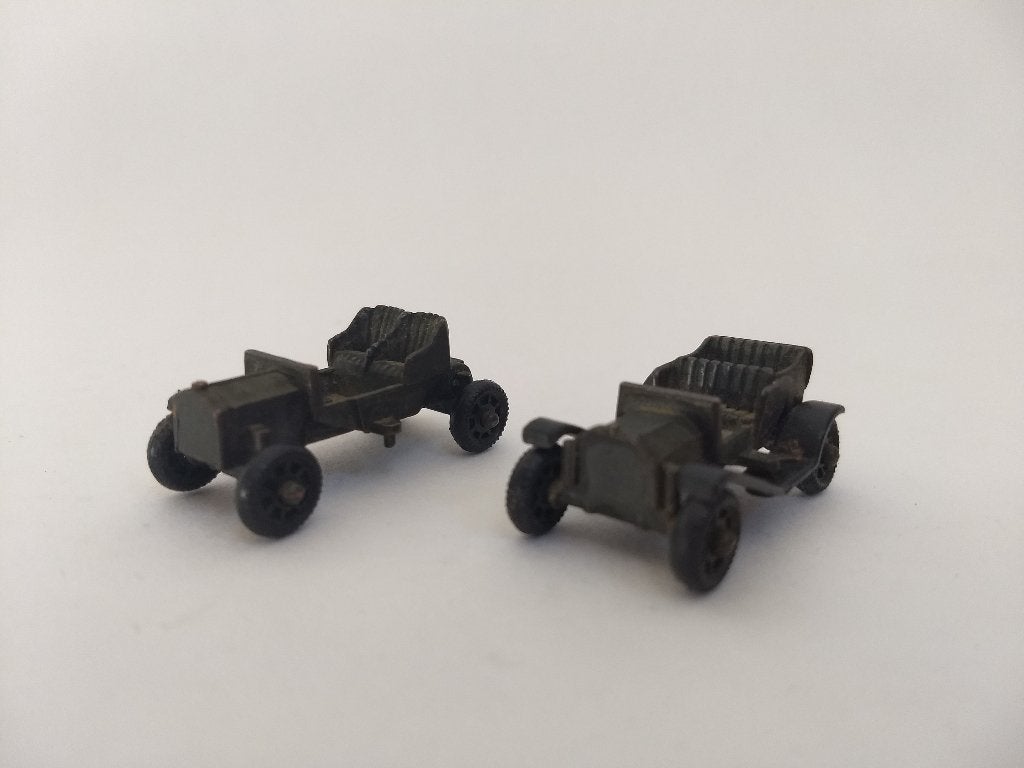 2 vintage metalen oldtimer miniaturen Kinder Surprise 1978, Ophalen, Gebruikt