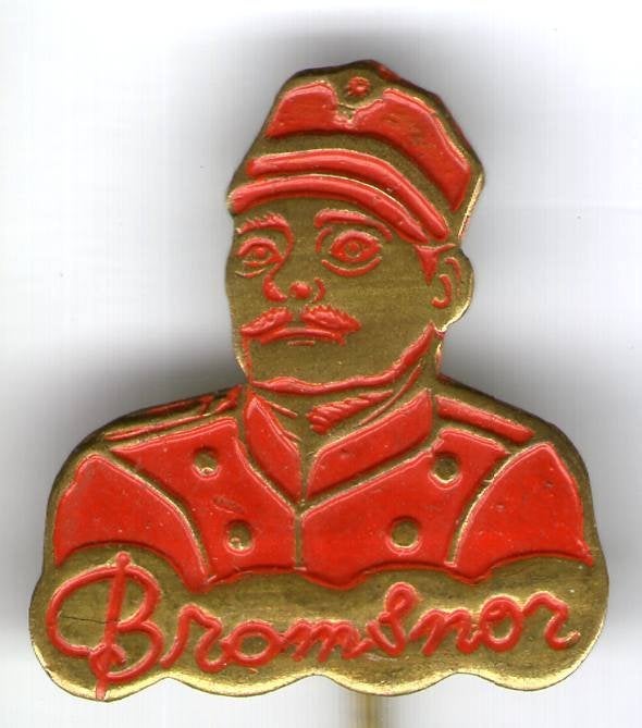 Bromsnor rood op koper TV/strip speldje ( T_001), Verzamelen, Speldjes, Pins en Buttons, Verzenden, Nieuw, Overige onderwerpen