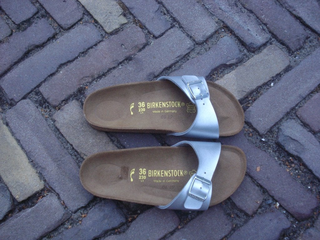 BIRKENSTOCK MADRID ZILVER 36 NIEUW GRATIS VERZENDING POST, Slippers, Overige kleuren, Verzenden, Nieuw