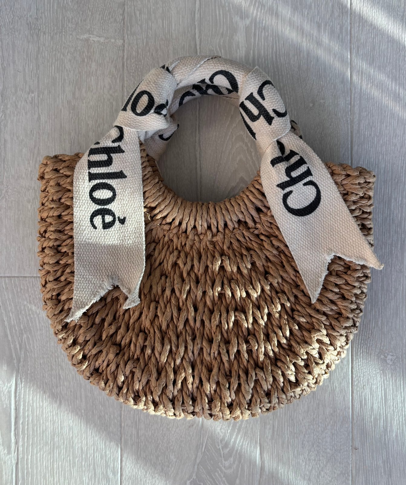 Chloe Straw Bag tasje, Ophalen of Verzenden, Gebruikt, Bruin, Handtas