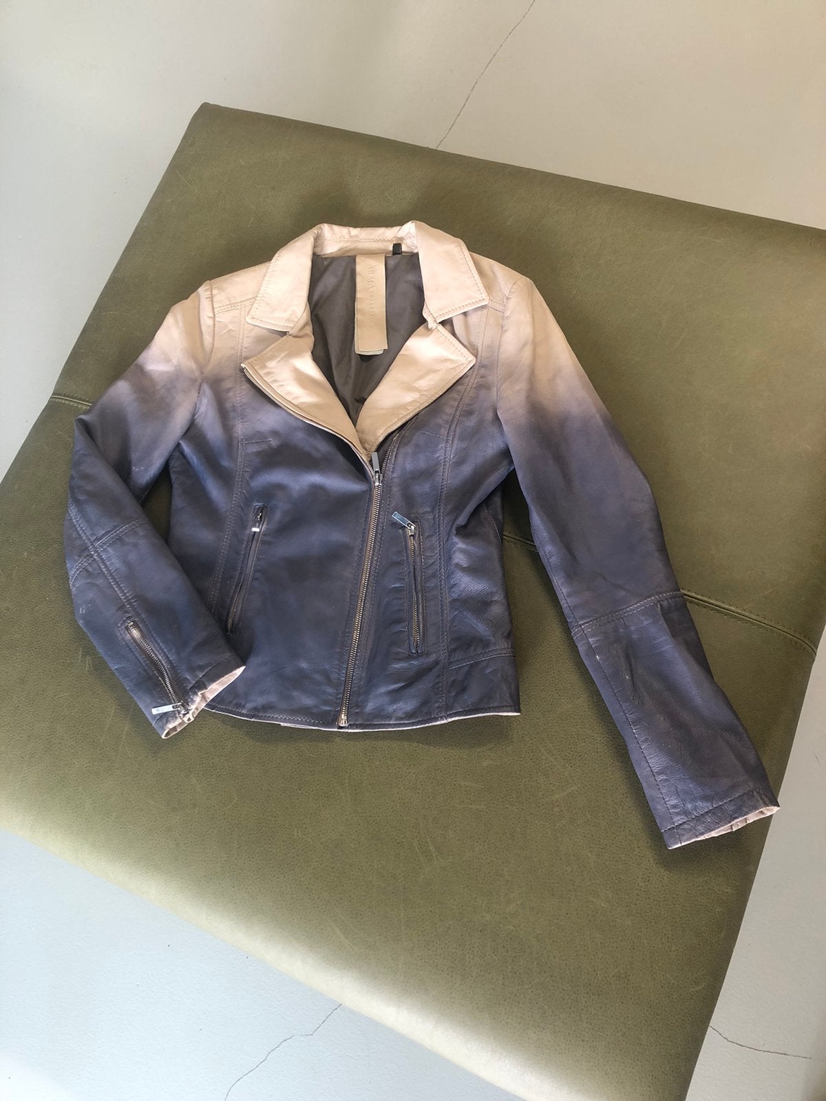 ARMA LEDER jack, Maat 38/40 (M), Beige, Arma, Ophalen of Verzenden