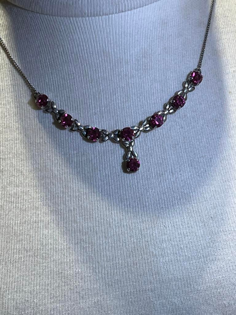 Zilveren ketting met bijpassende oorbellen, Ophalen of Verzenden, Zo goed als nieuw, Overige kleuren
