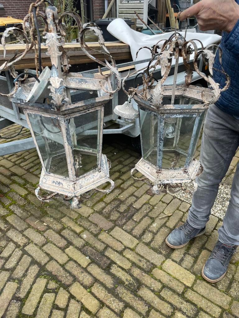 Brocante lampen, Antiek en Kunst, Ophalen of Verzenden