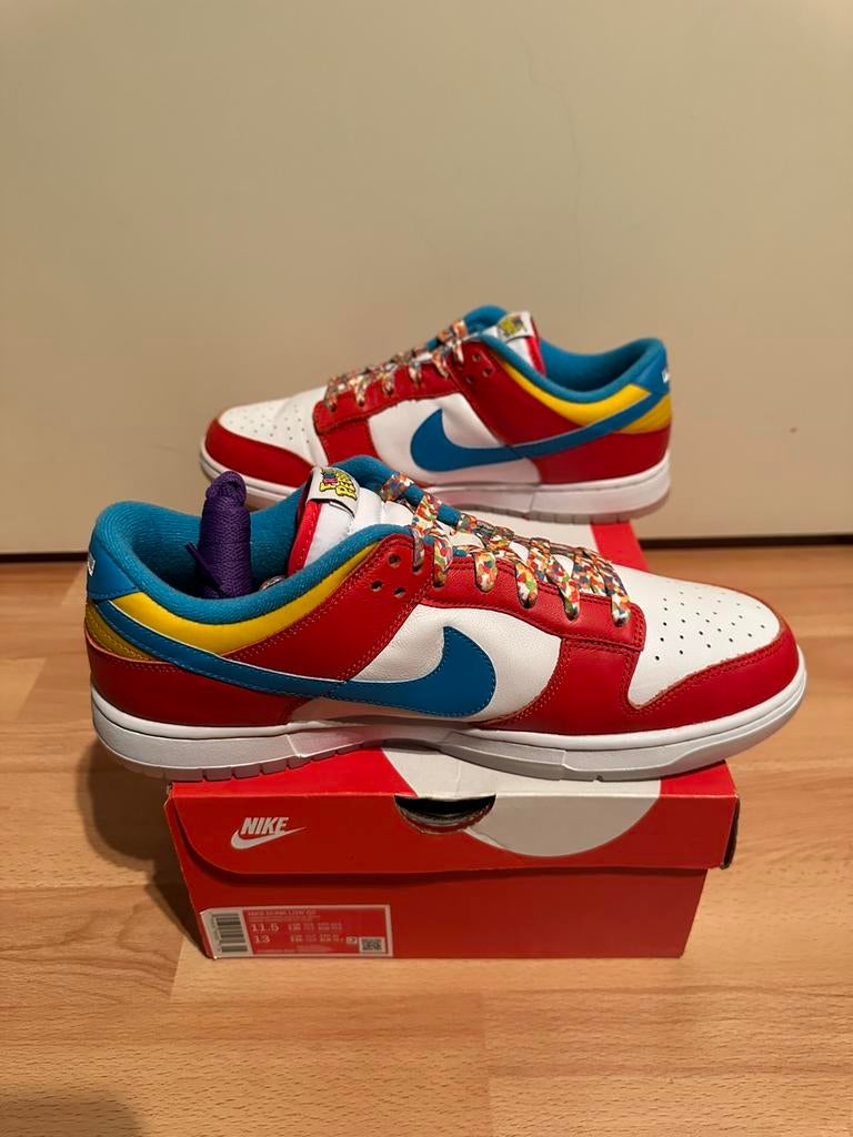 Nike Dunk Low QS Lebron James Fruity Pebbles 45,5 & 47, Ophalen of Verzenden, Nieuw, Overige kleuren