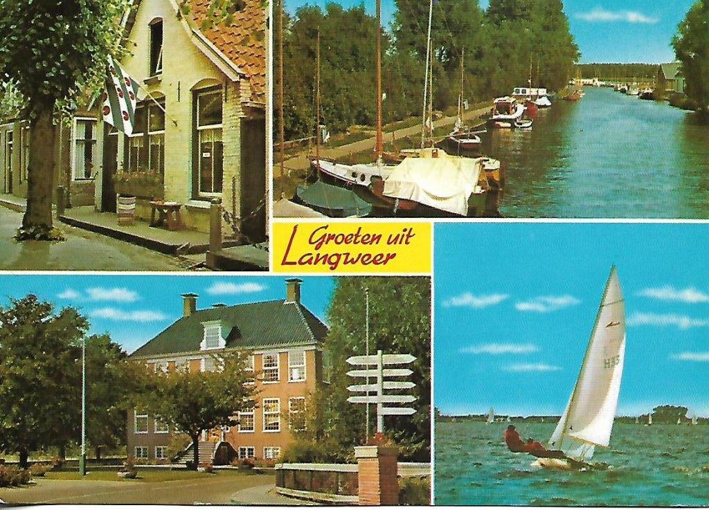 Langweer- -4-luik., Verzenden, 1980 tot heden, Gelopen, Friesland