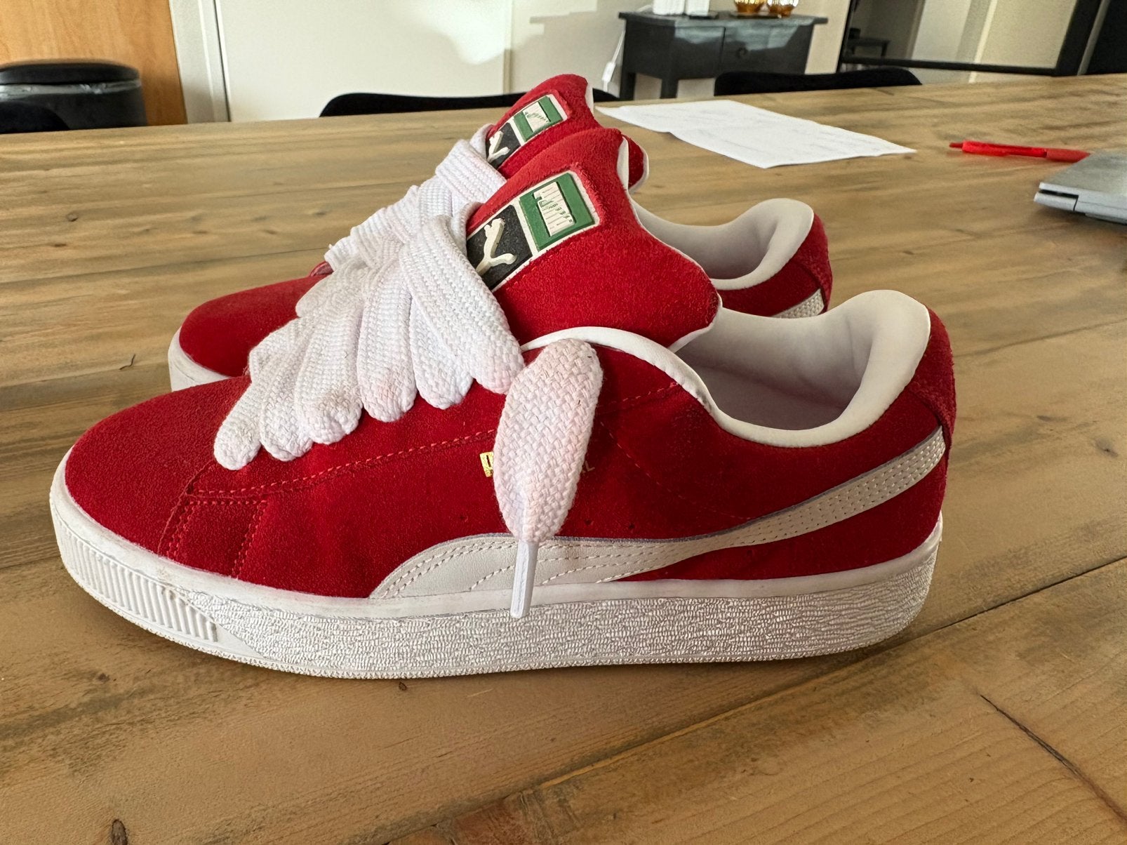 Puma sneakers, Ophalen of Verzenden, Zo goed als nieuw, Rood, Sneakers of Gympen