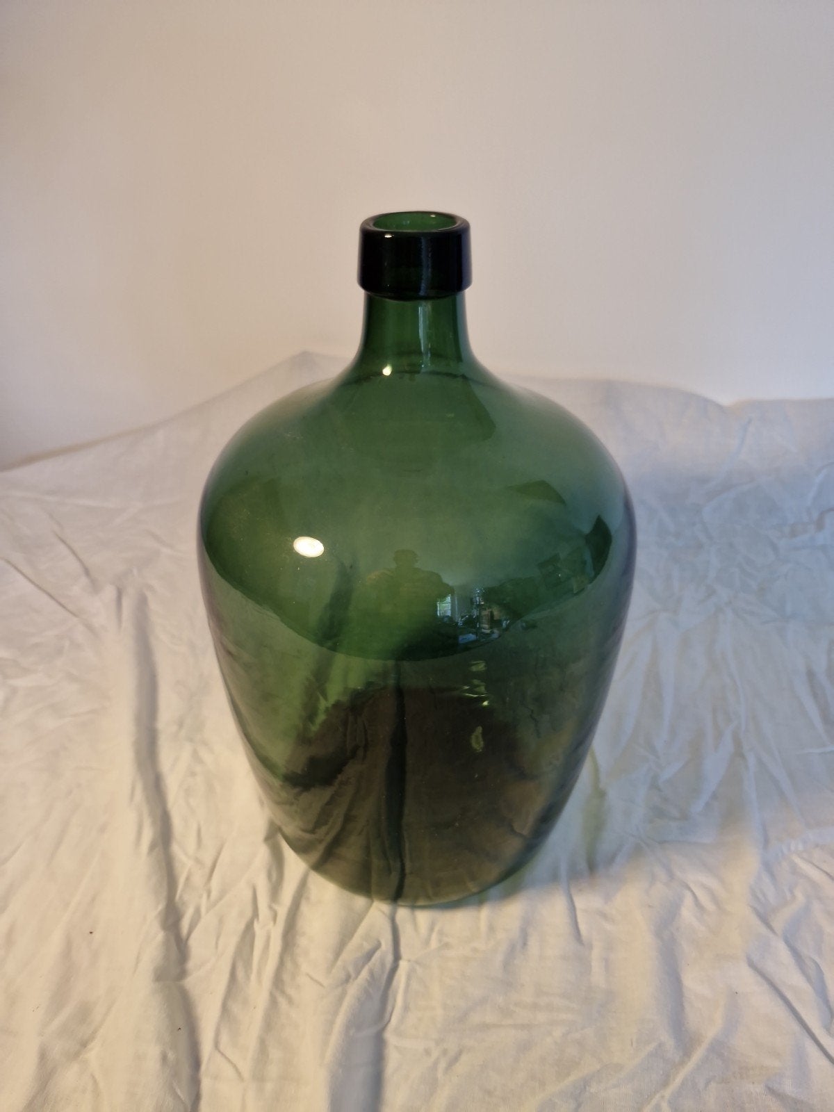 Grote groene glazen fles - Vintage decoratie, Antiek en Kunst, Ophalen