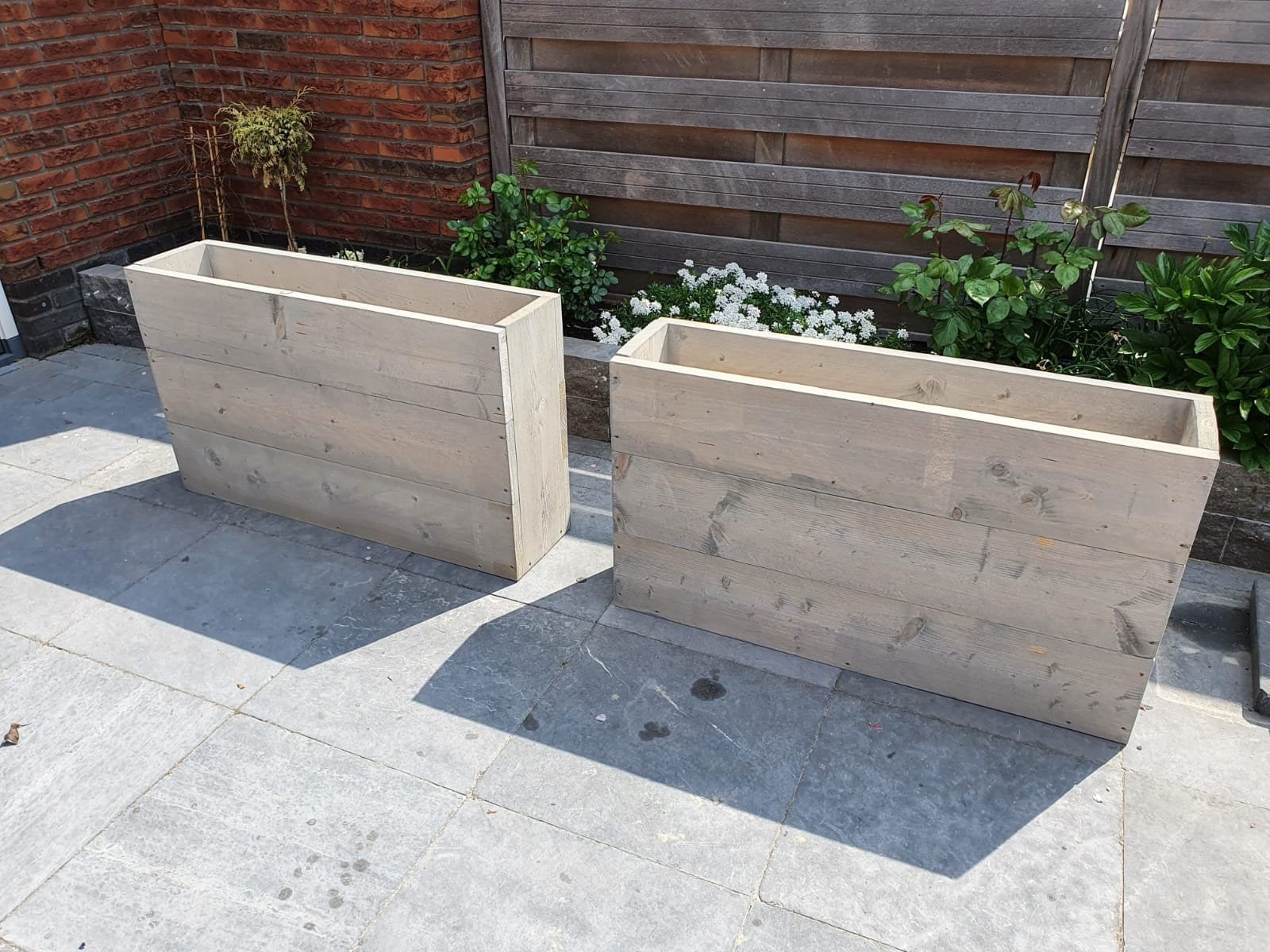 Steigerhouten bloembakken,60cm hoog, 25cm breed, div.lengtes, Tuin en Terras, Ophalen, 100 cm of meer, Nieuw, Rechthoekig