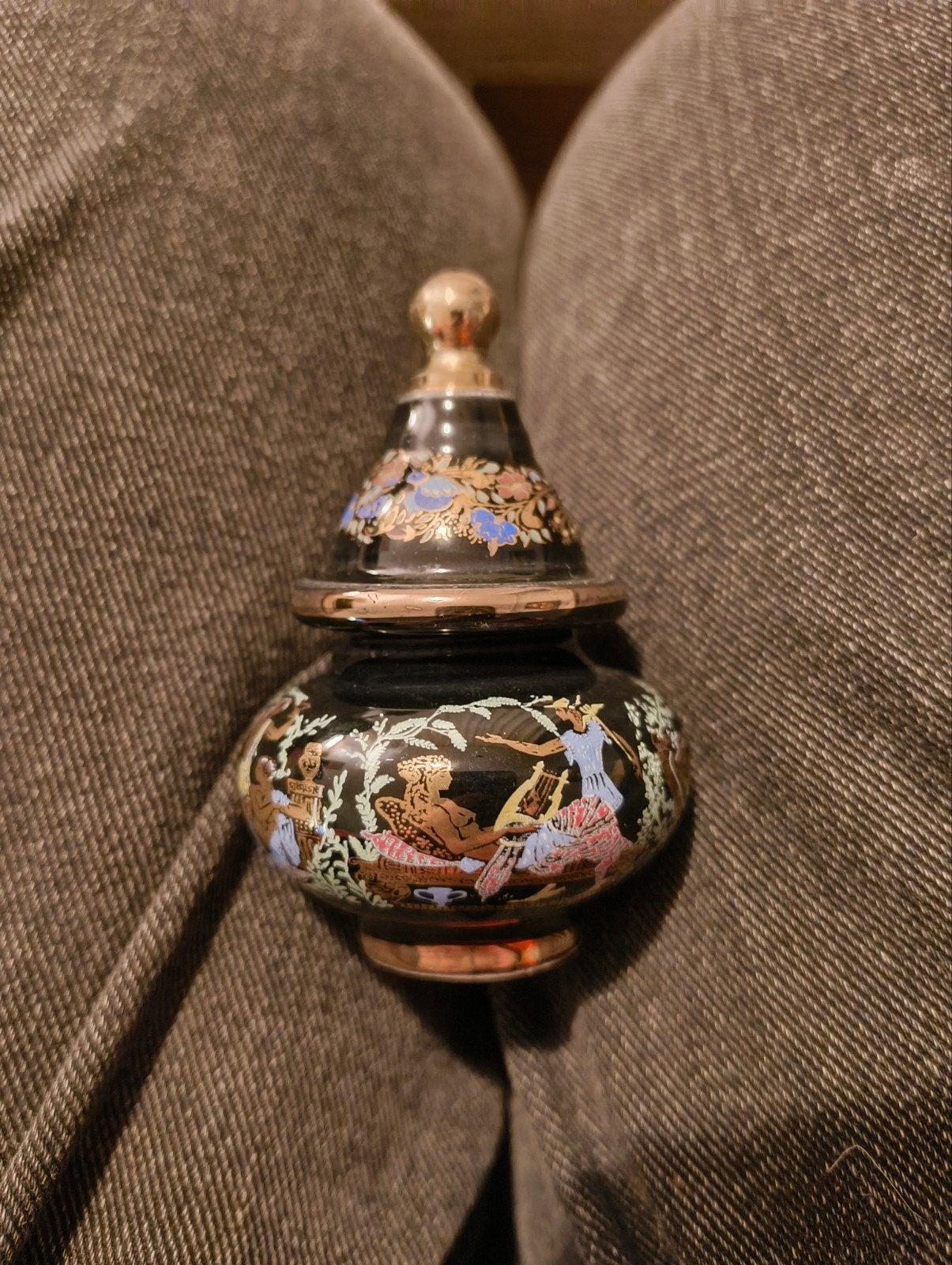 Vintage Grieks Porseleinen Parfum flesje, Antiek en Kunst, Ophalen of Verzenden