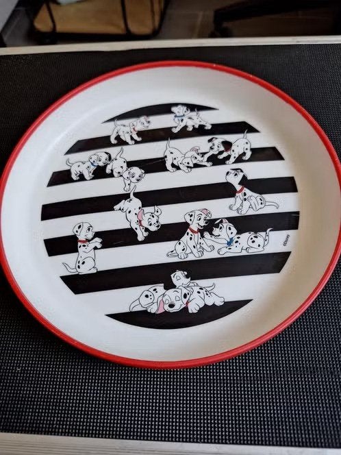 Diep bord dalmatiers h, Kunststof, Overige merken, Onbekend, Stor