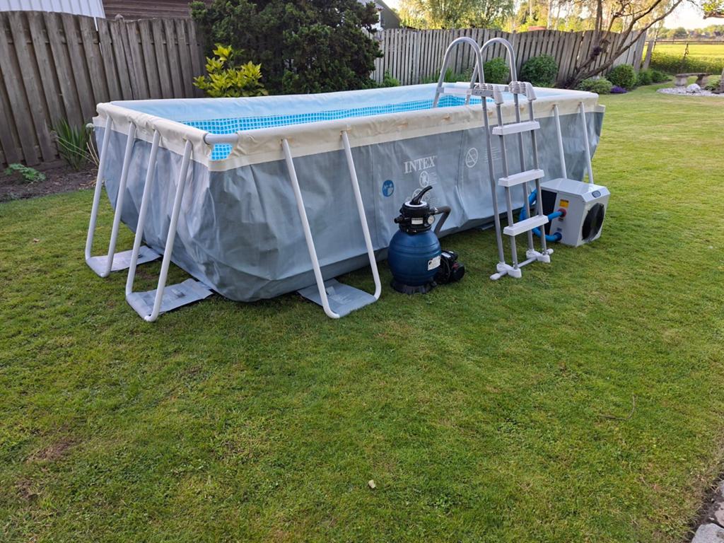 Compleet Intex zwembad met warmtepomp, Gebruikt, 200 tot 300 cm, 80 tot 120 cm, Ophalen of Verzenden