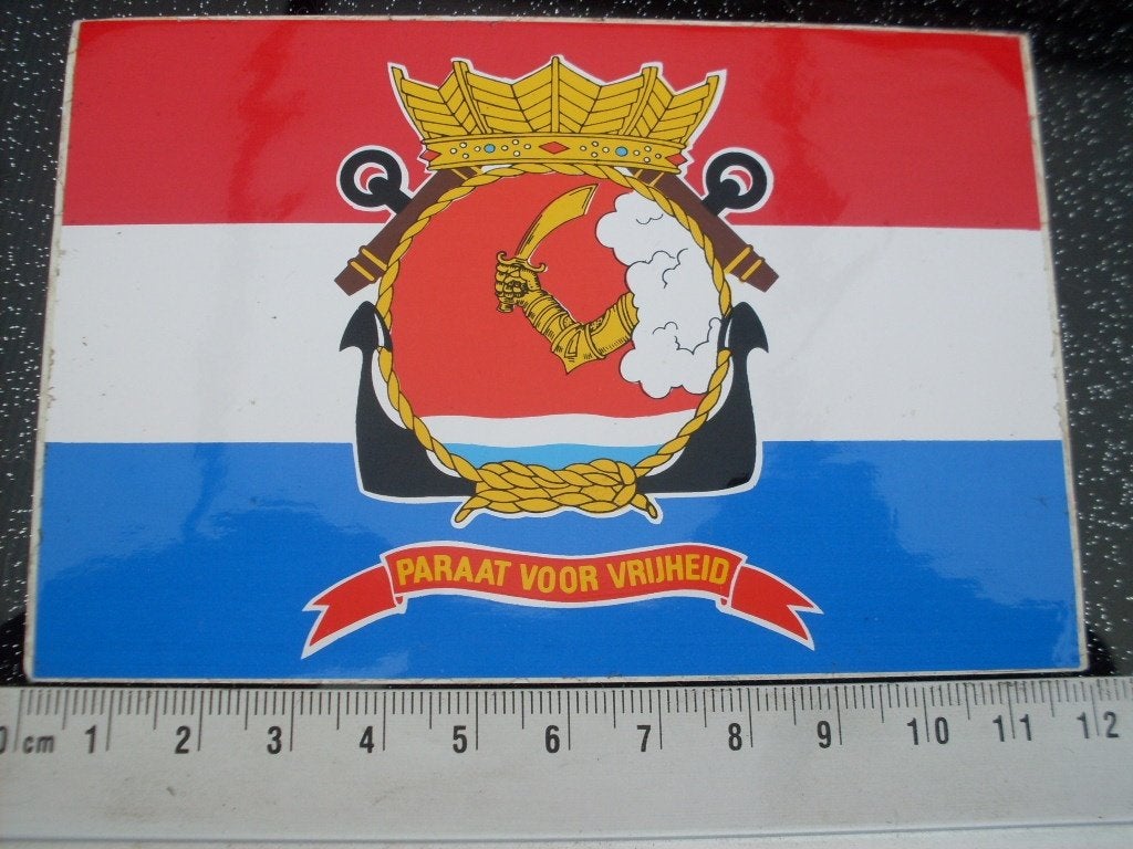 sticker 1 marine combat group 1mcg paraat voor vrijheid logo, Verzenden, Zo goed als nieuw, Bedrijf of Vereniging