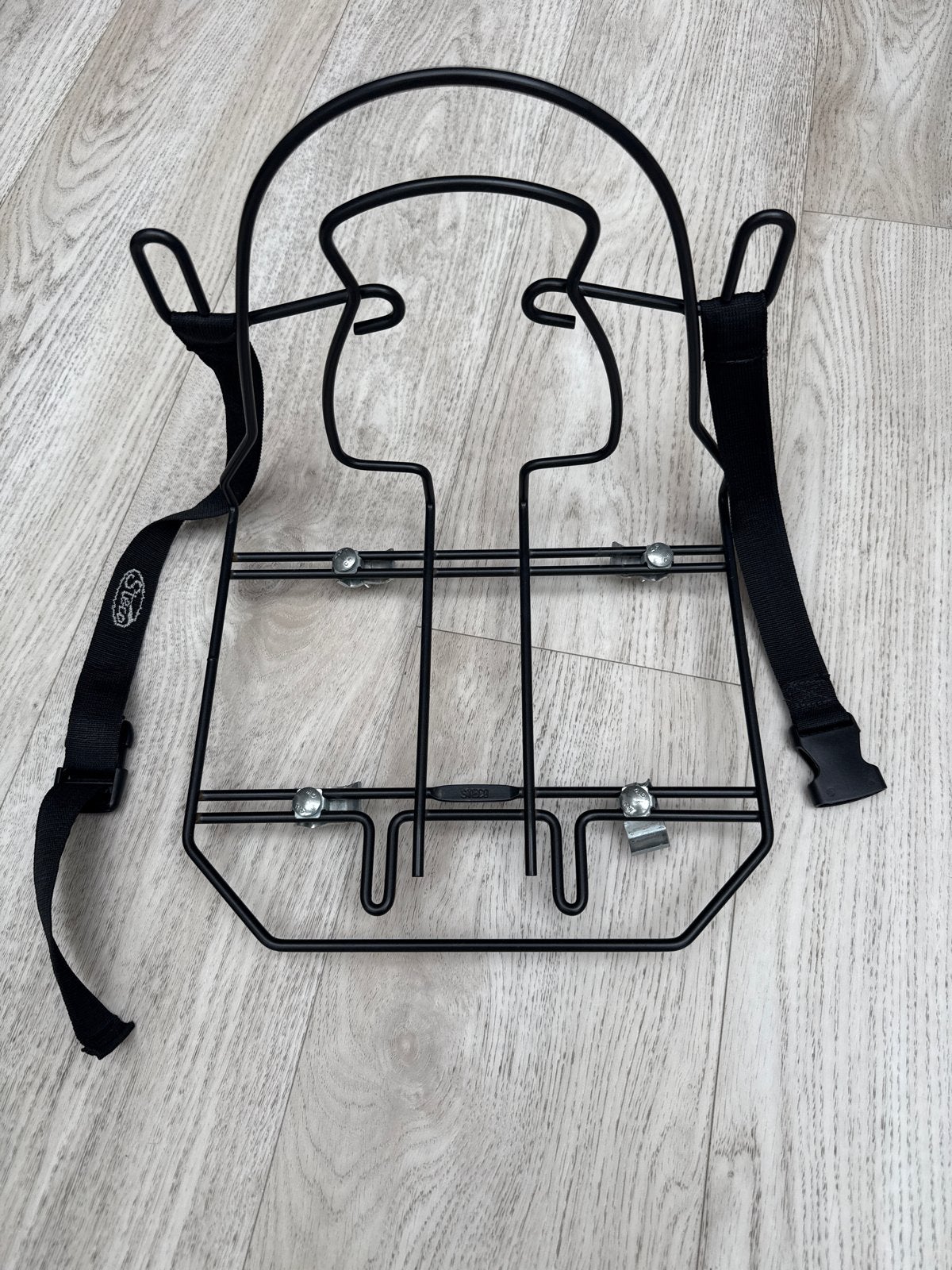 Steco Monkey Mee Fietsmandhouder - Zwart, Ophalen, Zo goed als nieuw