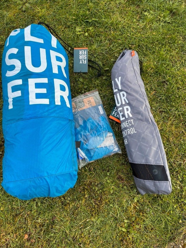 Kite Flysurfer Peak 4 – maat 8, inclusief bar, Geen board, Ophalen of Verzenden, Zo goed als nieuw