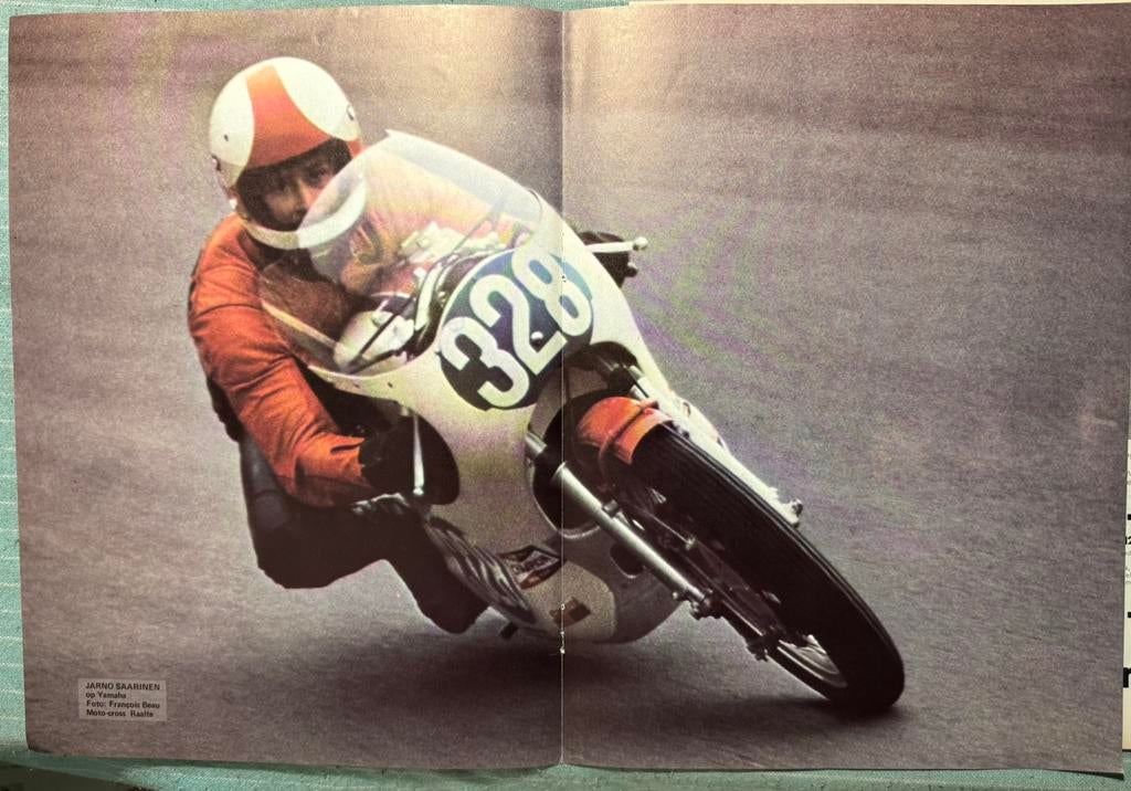 Poster Jarno Saarinen op Yamaha in Raalte, Verzenden, Zo goed als nieuw, Motoren