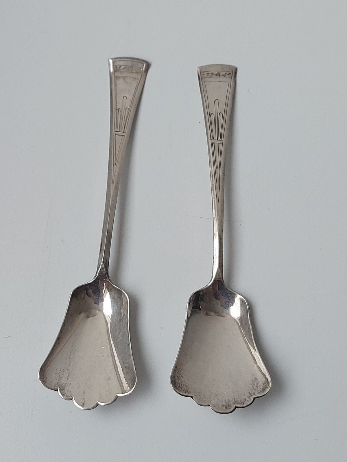 2 x suikerschep zilver keuren 835, Ophalen of Verzenden