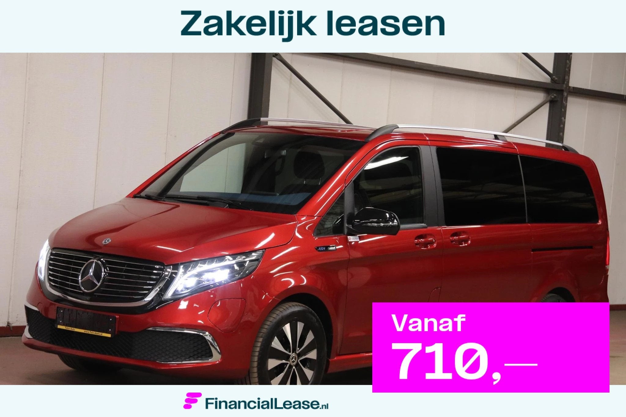 Mercedes-Benz EQV 300 L2 Financial lease 650 euro per maand, Gebruikt, Overige modellen, Overige carrosserieën, 2535 kg