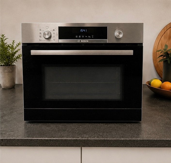 Bosch compacte combi-stoomoven met magnetron, Ophalen, Zo goed als nieuw