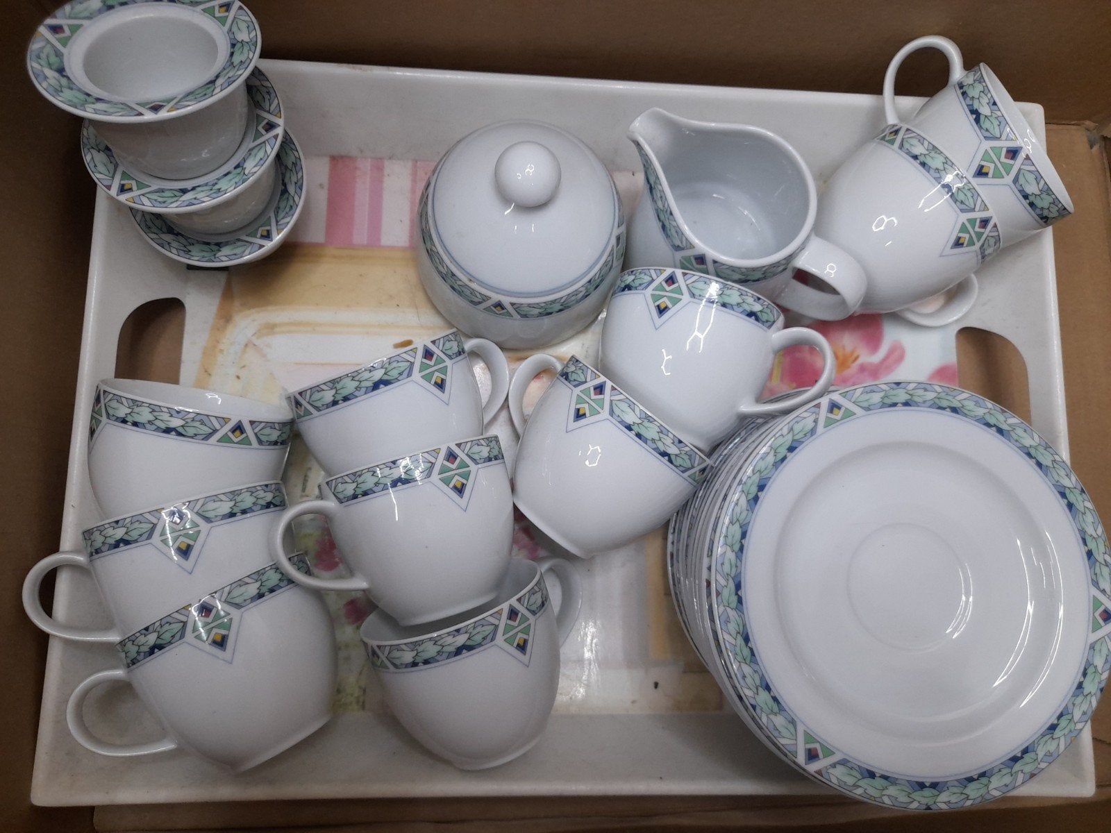 Arzberg servies - o.a. 10 kop en schotel set. AH, Ophalen, Zo goed als nieuw, Overige stijlen, Kop(pen) en/of Schotel(s)